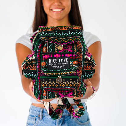Mini Recycled Travel Backpack Dana – Rice Love