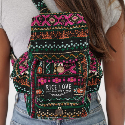 Mini Recycled Travel Backpack Dana – Rice Love
