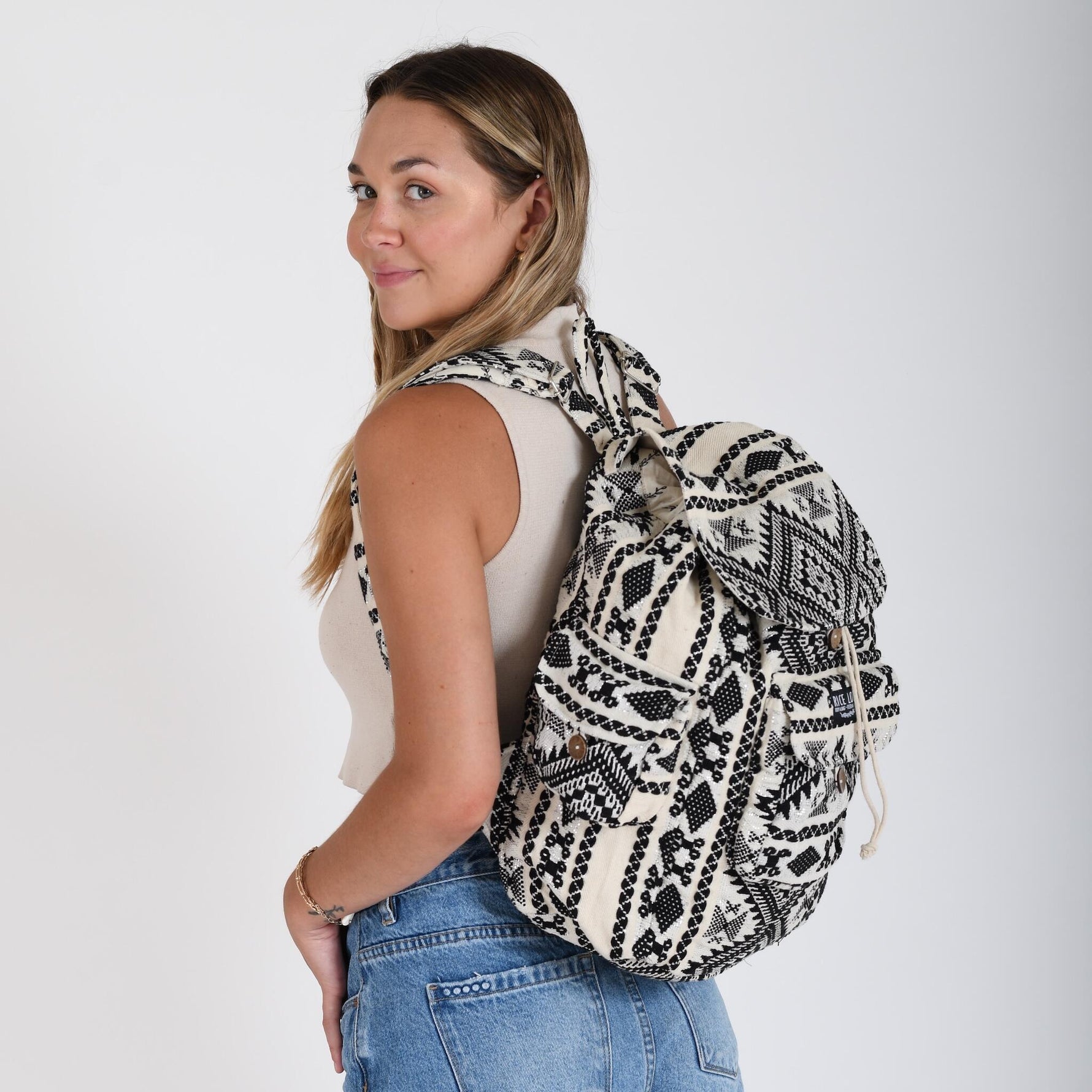 Recycled Travel Backpack Dainik โ Rice Love