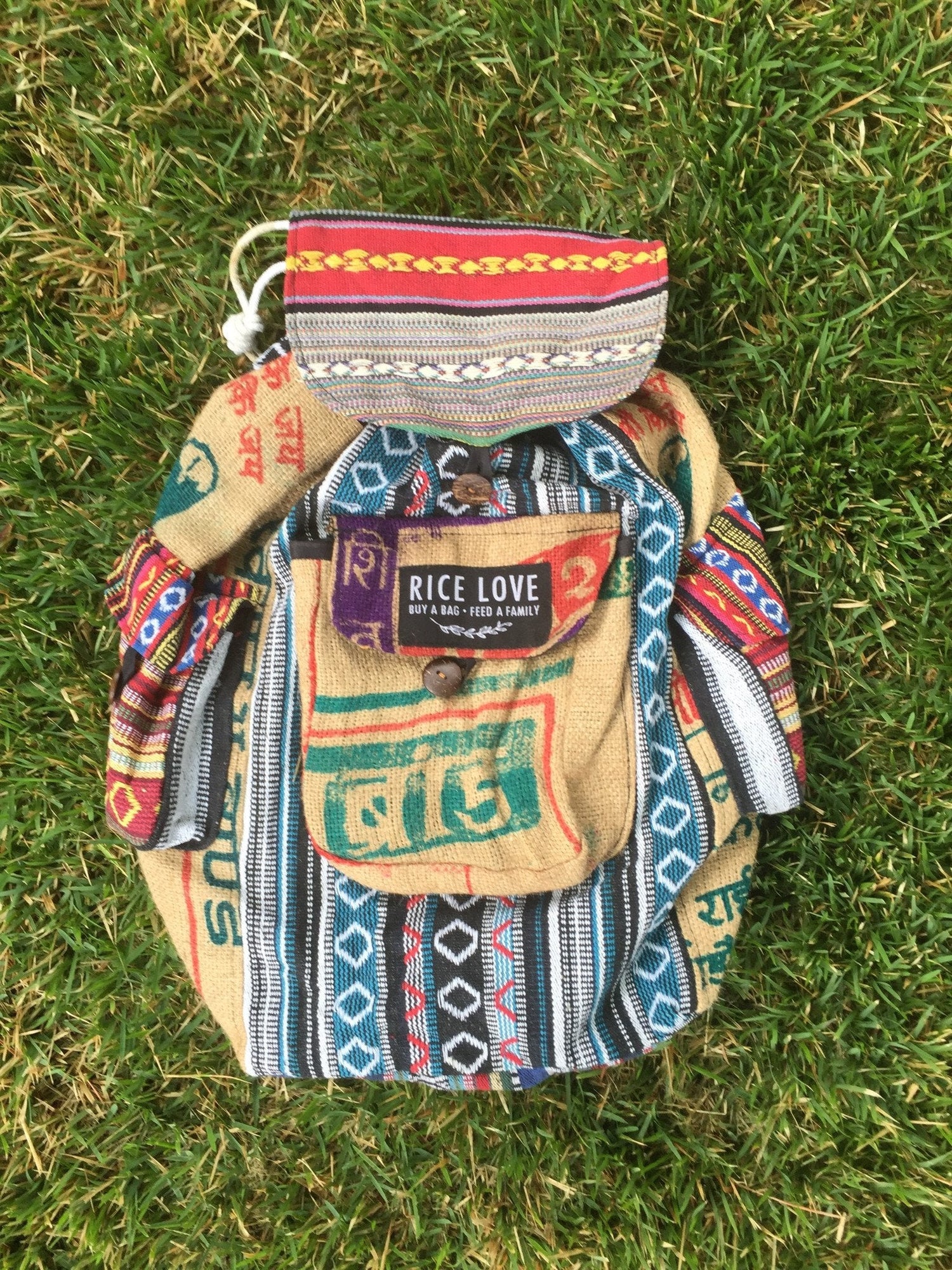 One of a Kind Backpack - Rice Love