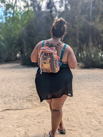 boho mini backpack Unique Mini Backpack: Perfect for Your Essentials – Rice Love