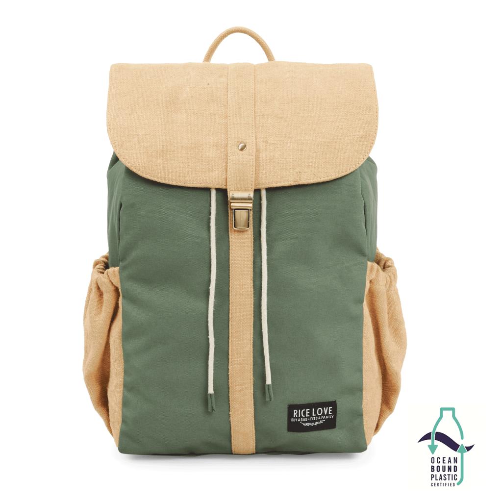 Prithi Pack Backpack: Made from Recycled Plastic - Rice Love