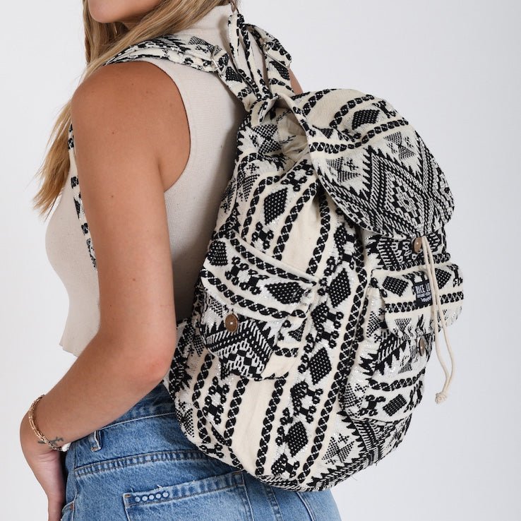 Recycled Travel Backpack - Rice Love