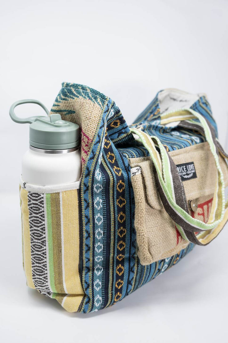 Recycled Travel Tote - Rice Love