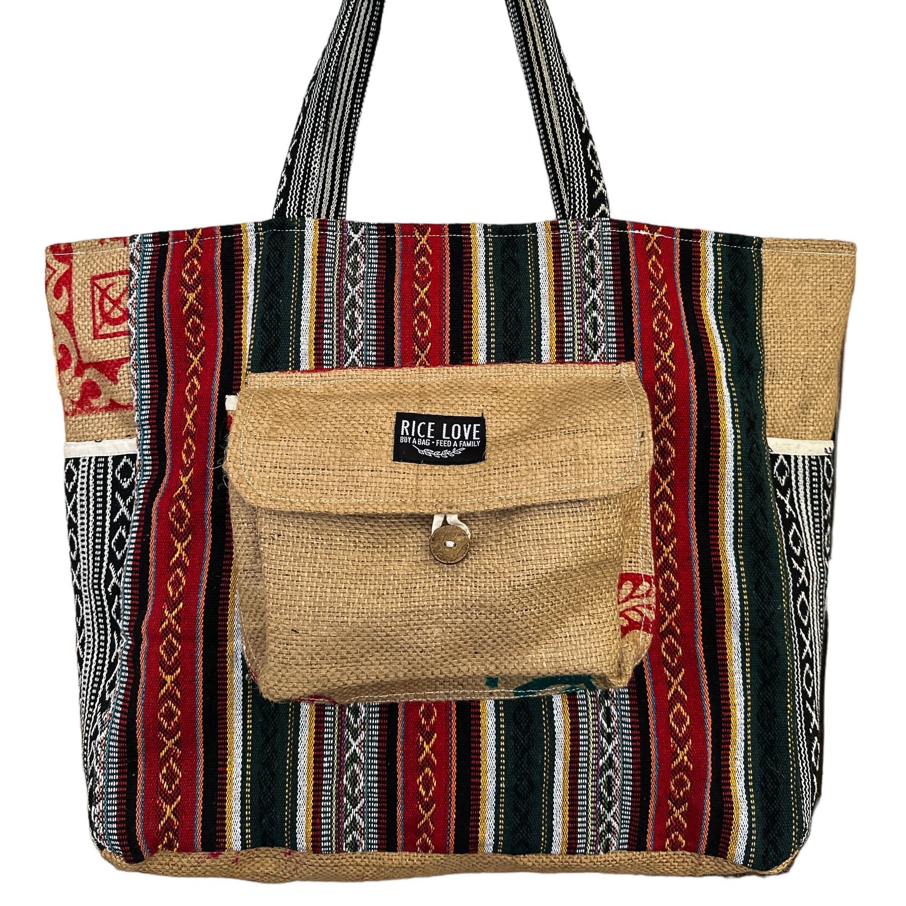 Recycled Travel Tote - Rice Love