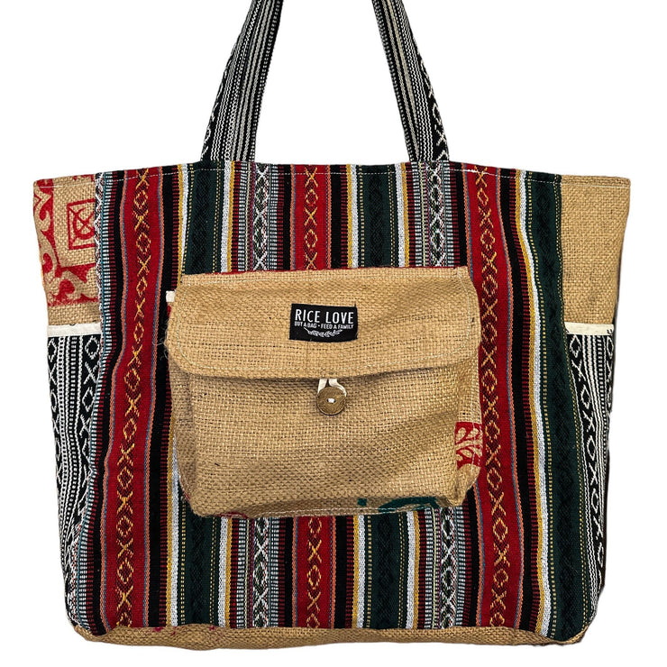 Recycled Travel Tote - Rice Love