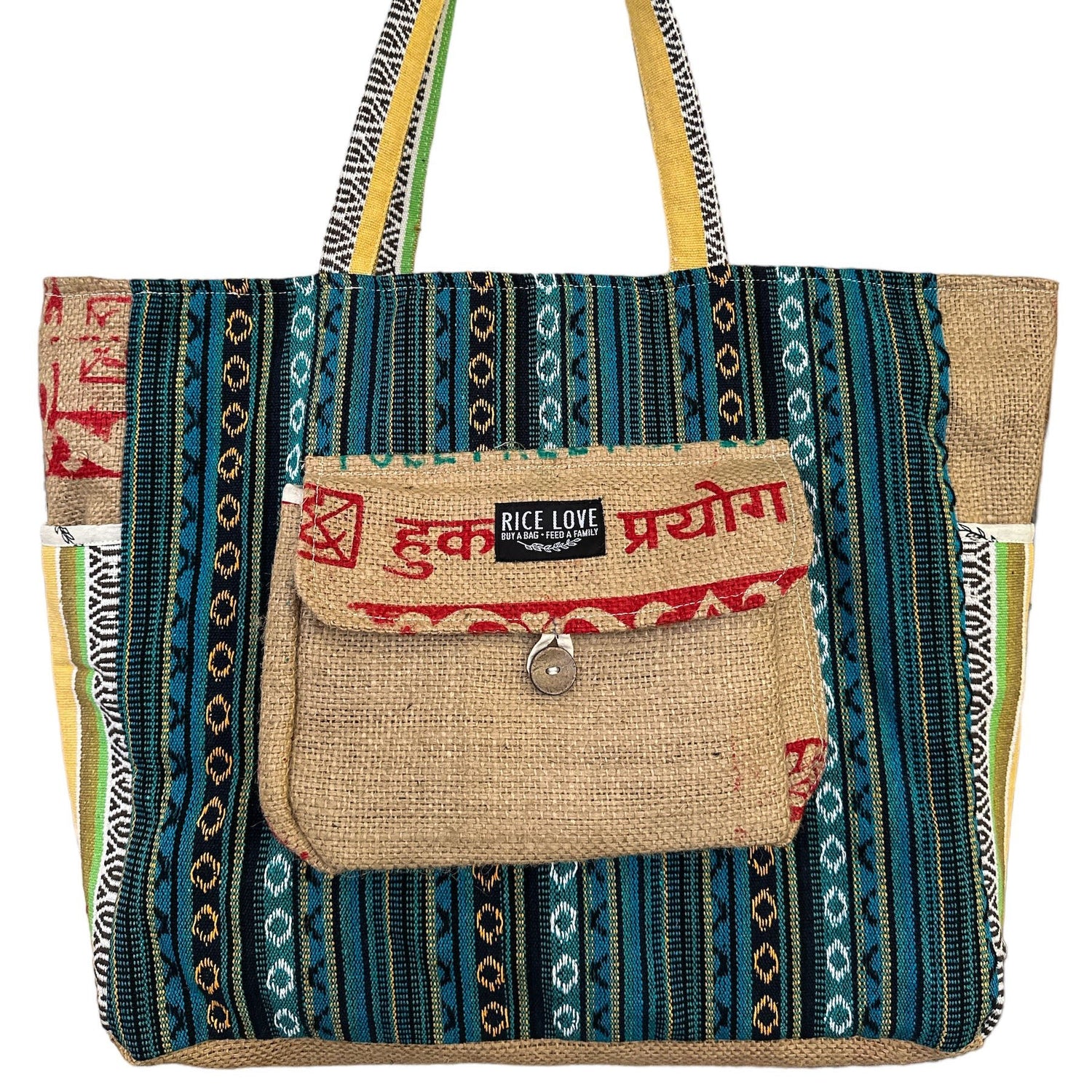 Recycled Travel Tote - Rice Love