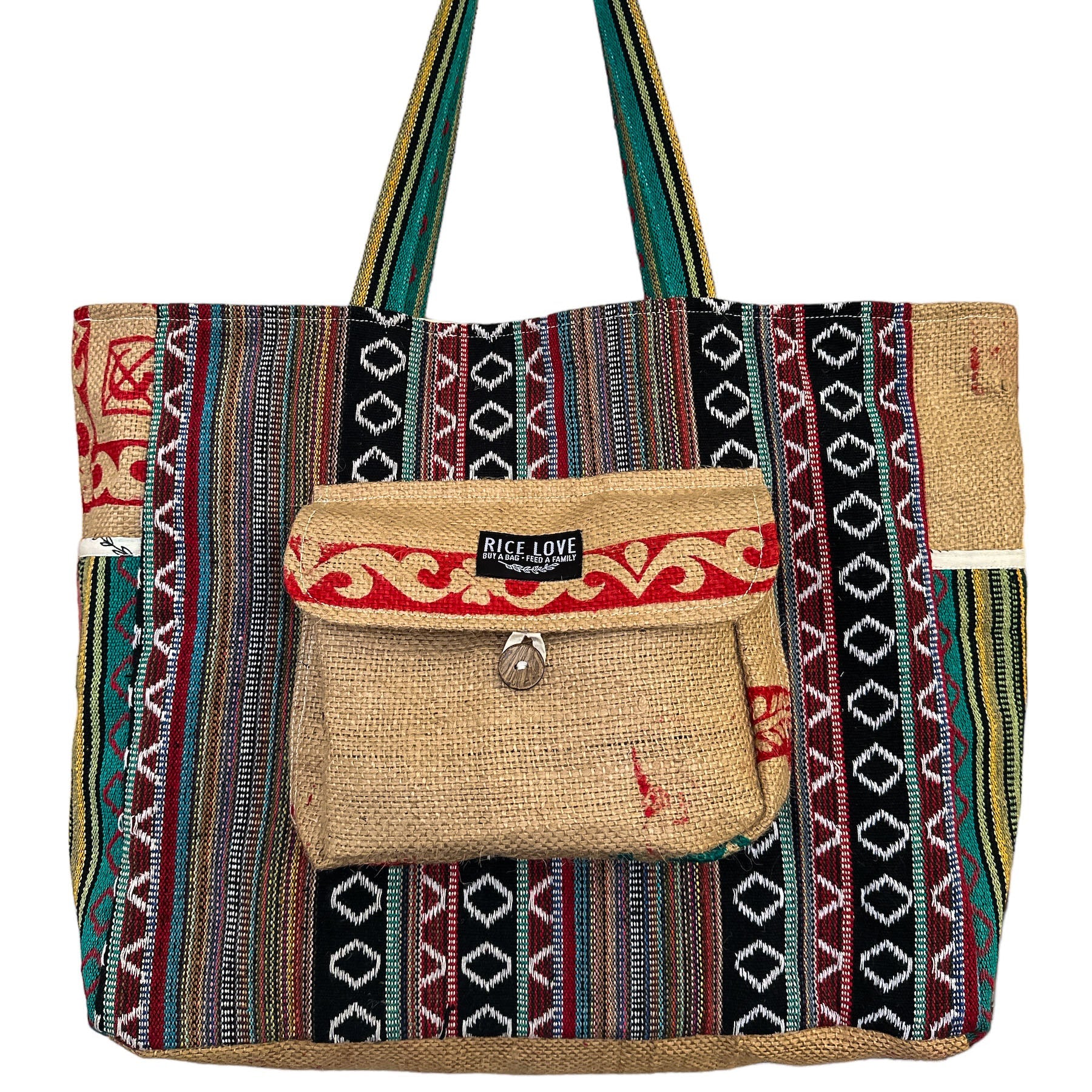 Recycled Travel Tote - Rice Love