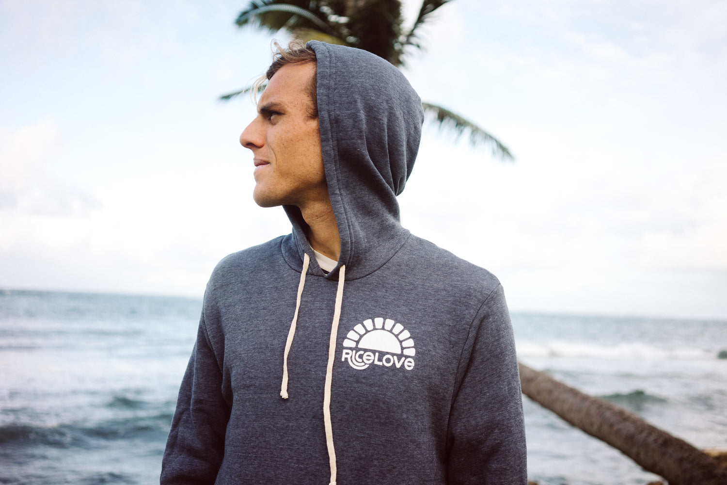 Hoodie - Eco-Fleece - Sunshine - Navy Blue