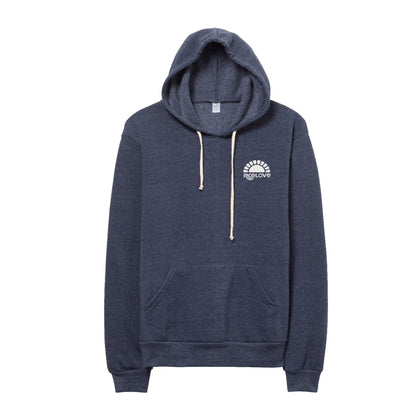 Hoodie - Eco-Fleece - Sunshine - Navy Blue