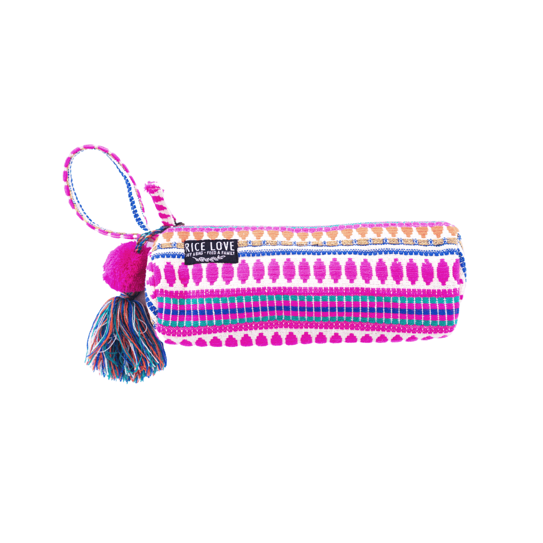 Embroidered Zipper Pouch - Arya - Rice Love