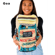 Mini Recycled Travel Backpack - Rice Love