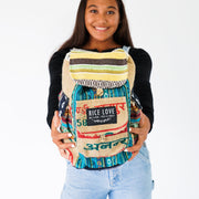 Mini Recycled Travel Backpack - Rice Love