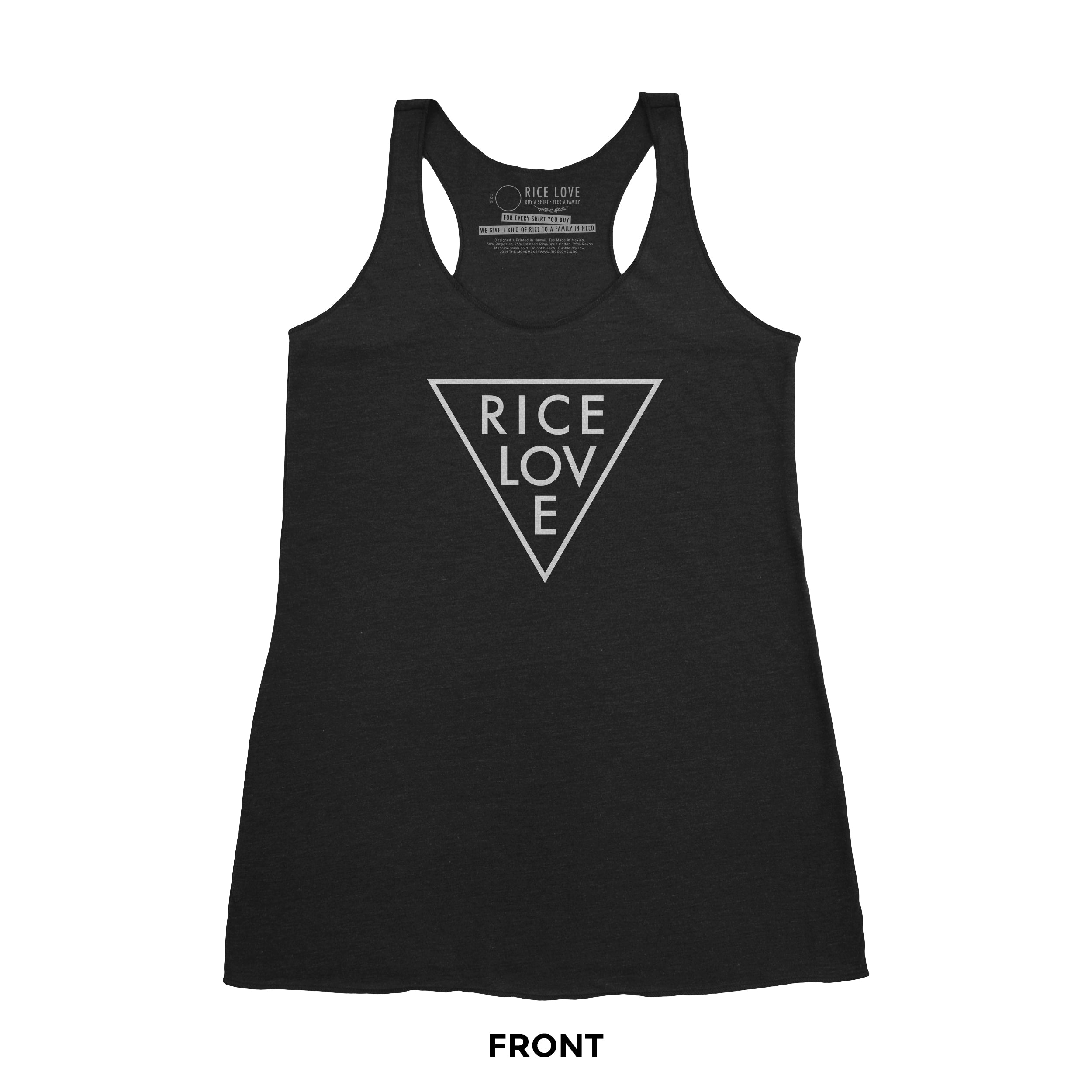 Tank Top - Premium Tri - Blend - Triangle - Rice Love